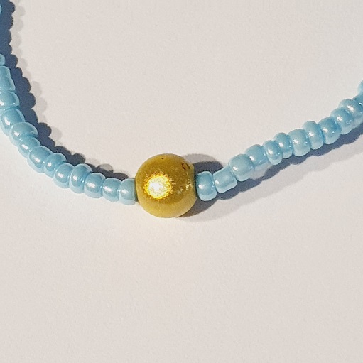 Ref.B112 perles et perle 3D jaune (1)
