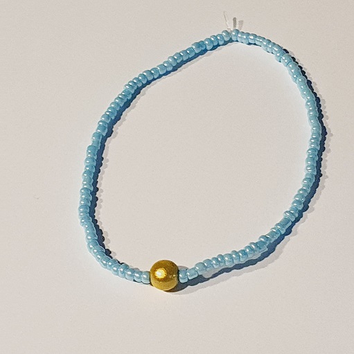 Ref.B112 perles et perle 3D jaune (2)